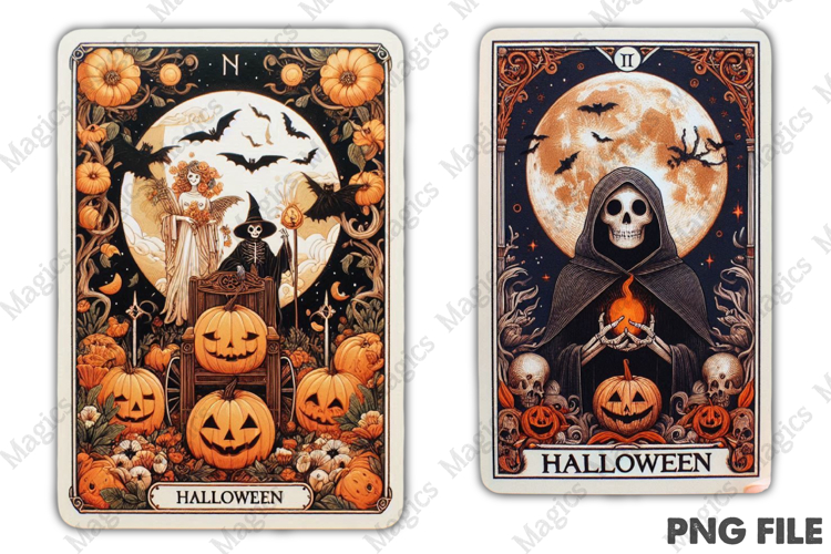 Halloween Tarot Card PNG