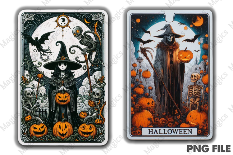Halloween Tarot Card PNG