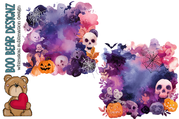 Watercolor Halloween Theme Background clipart