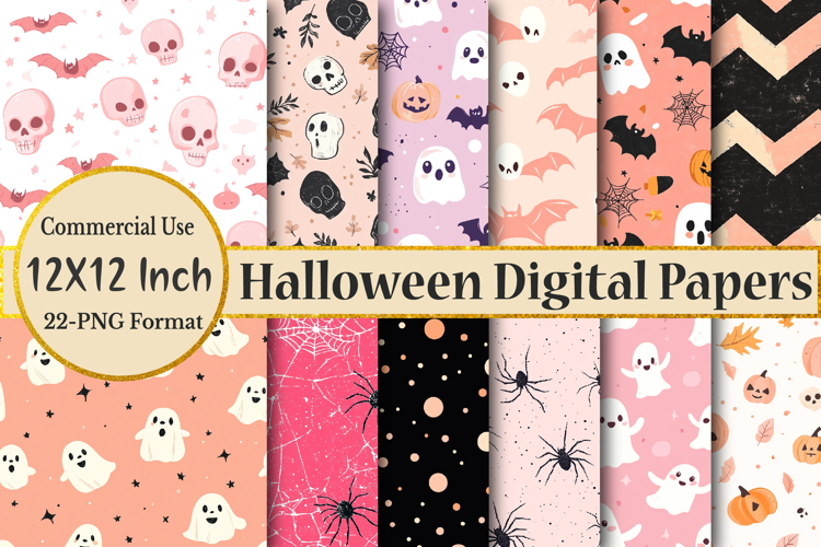 Halloween Themed Digital Papers