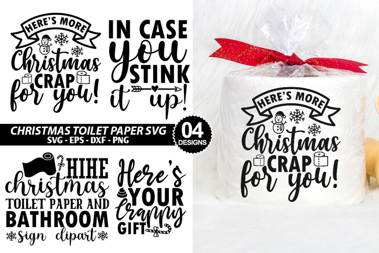 Christmas Toilet Paper SVG Design - Christmas Design
