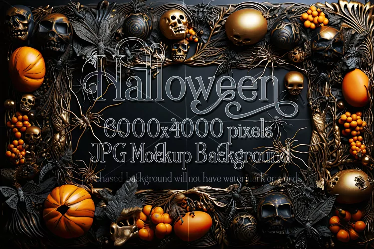 Halloween Mockup, 6000x4000 Halloween Top View Table, d15