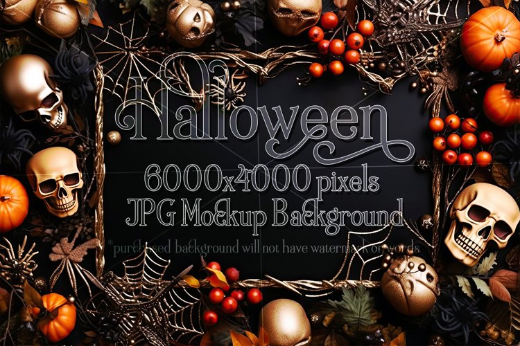 Halloween Mockup, 6000x4000 Halloween Top View Table, d16