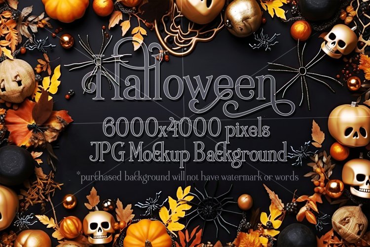 Halloween Mockup, 6000x4000 Halloween Top View Table, d17