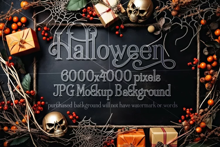 Halloween Mockup, 6000x4000 Halloween Top View Table, d20