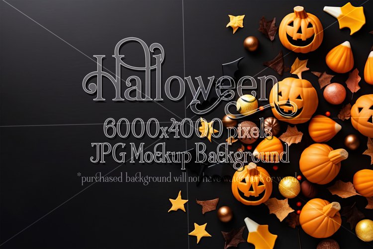 Halloween Mockup, 6000x4000 Halloween Top View Table, d21 example image 1