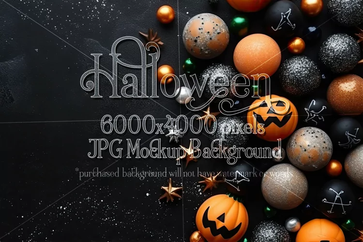 Halloween Mockup, 6000x4000 Halloween Top View Table, d32