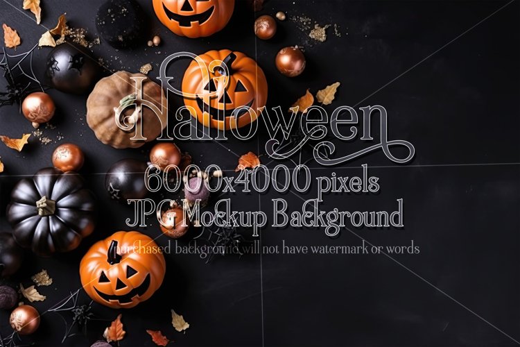 Halloween Mockup, 6000x4000 Halloween Top View Table, d33 example image 1