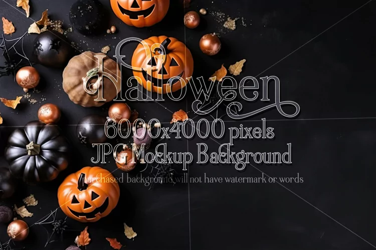Halloween Mockup, 6000x4000 Halloween Top View Table, d33