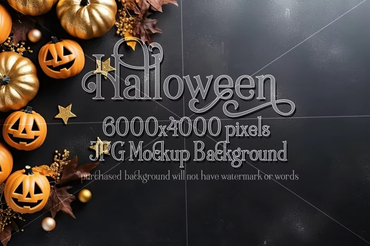 Halloween Mockup, 6000x4000 Halloween Top View Table, d35