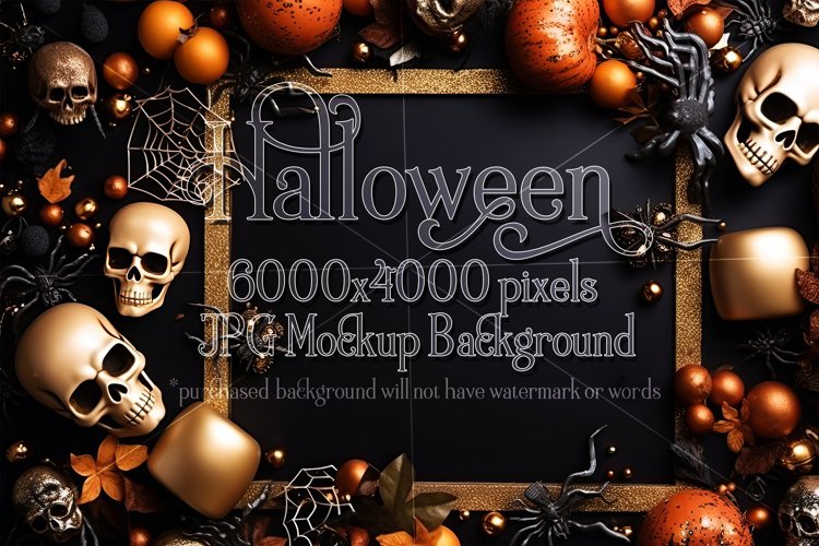 Halloween Mockup, 6000x4000 Halloween Top View Table, d5