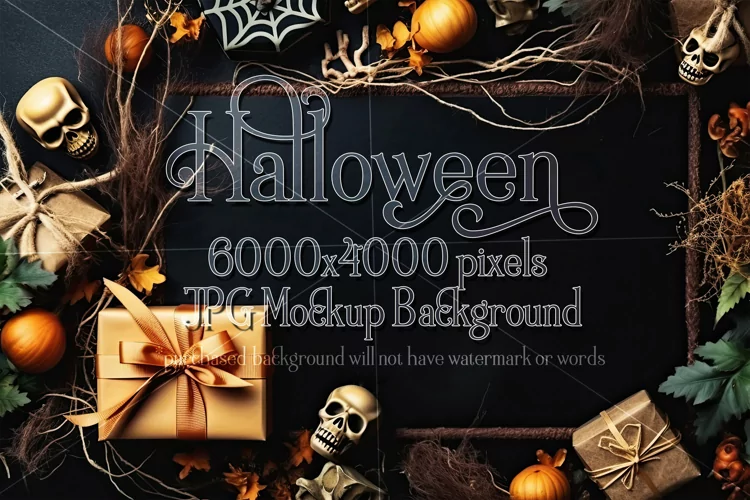 Halloween Mockup, 6000x4000 Halloween Top View Table, d9