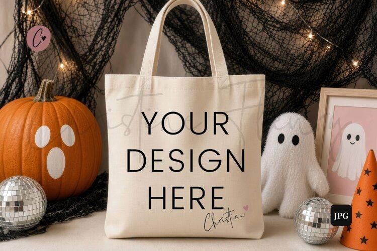 Halloween Tote Mockup example image 1