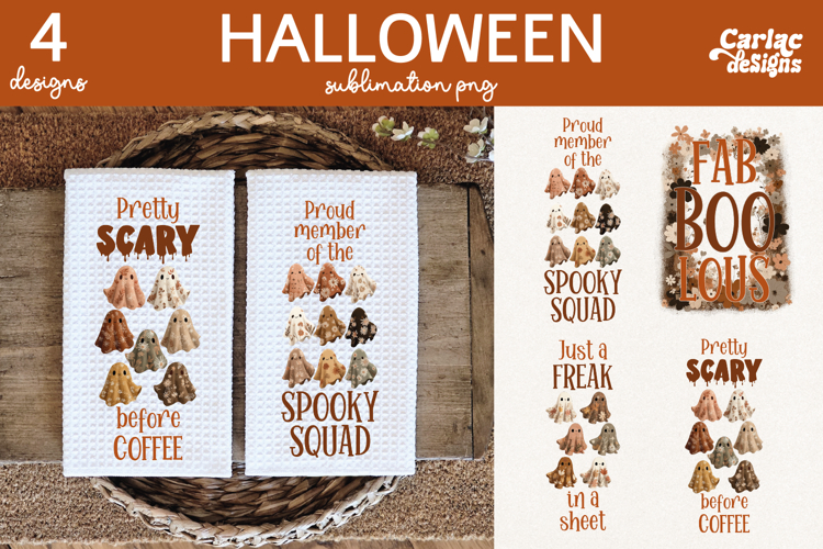 Halloween Sublimation Design, Halloween Towel Sublimation