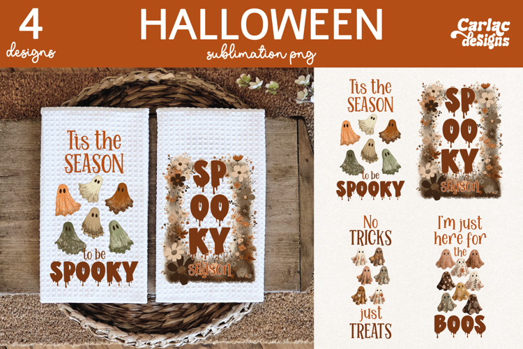 Halloween Sublimation Design, Halloween Towel Sublimation