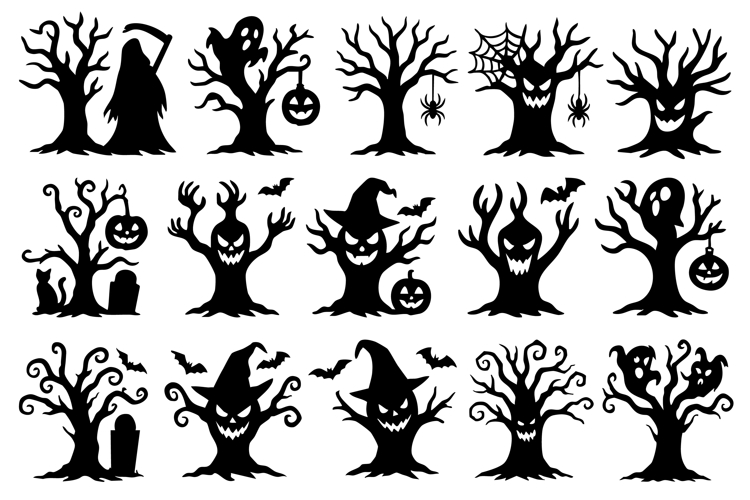 Spooky Halloween Tree SVG Bundle
