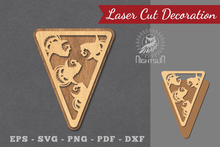Halloween Triangle Laser Cut Decoration