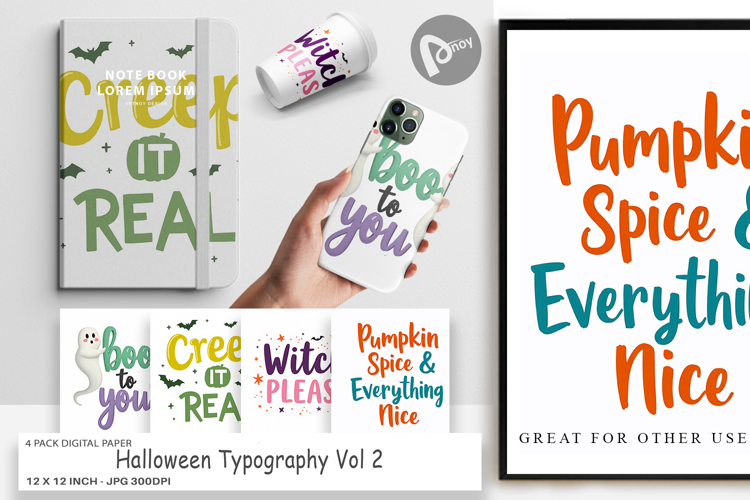 Digital Paper Halloween Quotes