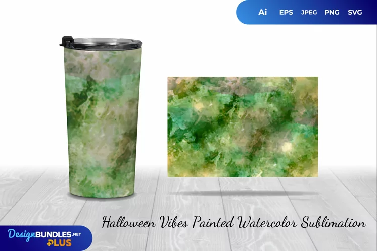 Halloween Vibes Painted Watercolor Sublimation