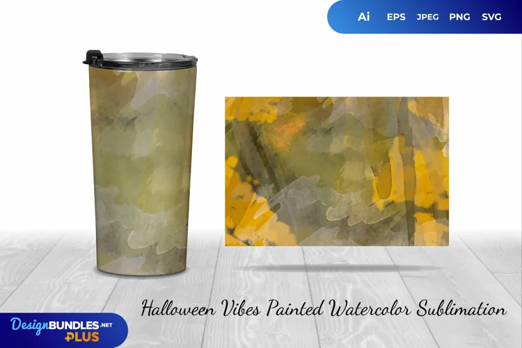 Halloween Vibes Painted Watercolor Sublimation