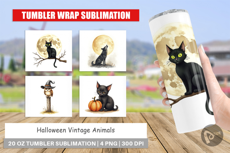 Halloween Vintage Animals Tumbler