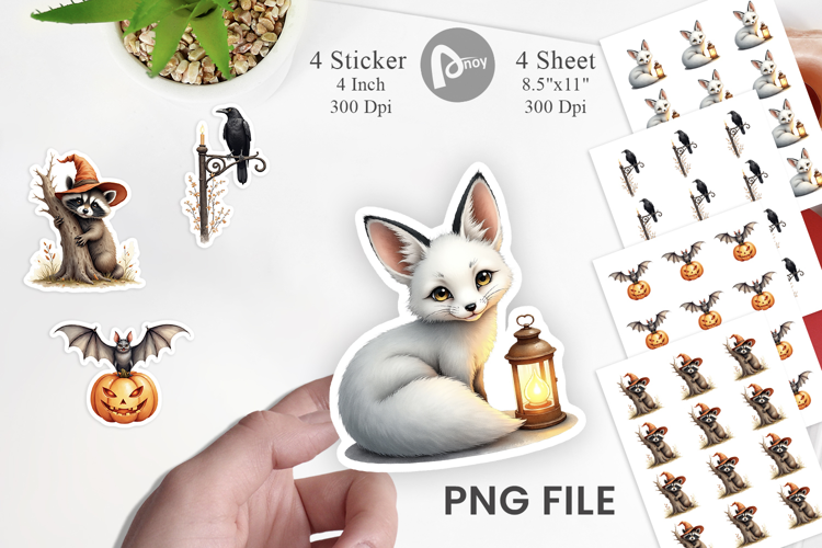 Halloween Vintage Animals Sticker