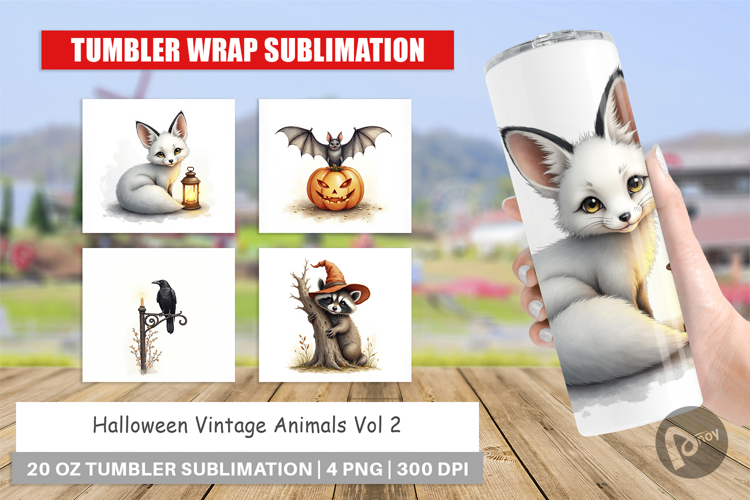 Halloween Vintage Animals Tumbler
