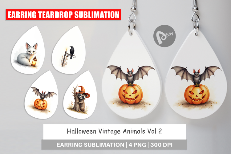 Halloween Vintage Animals Earring