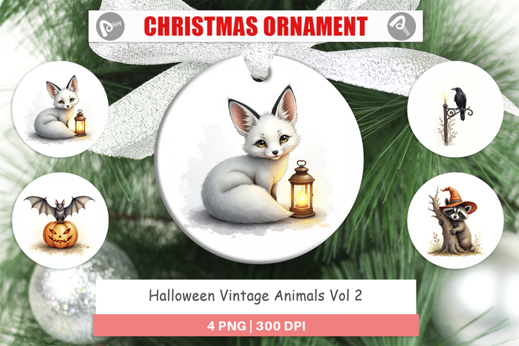 Halloween Vintage Animals Ornament