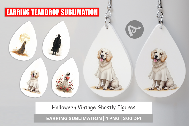 Halloween Vintage Ghosts Earring