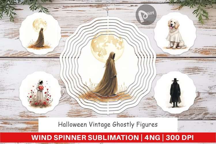 Halloween Vintage Ghosts Wind Spinner