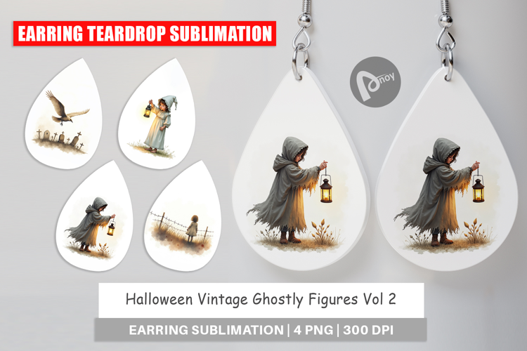 Halloween Vintage Ghosts Earring
