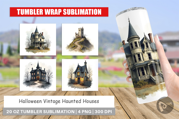 Halloween Vintage Houses Tumbler