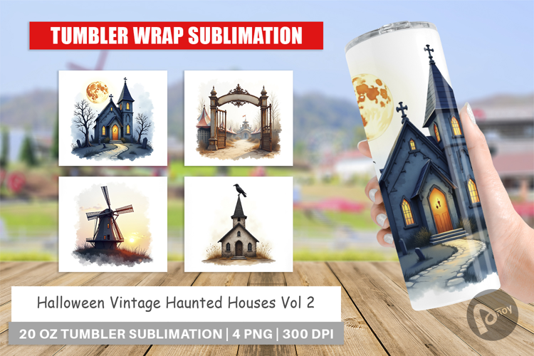 Halloween Vintage Houses Tumbler