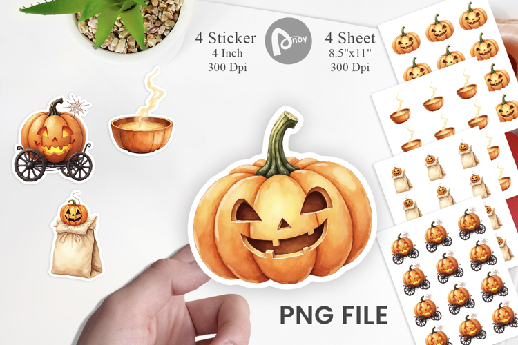 Halloween Vintage Lanterns Sticker