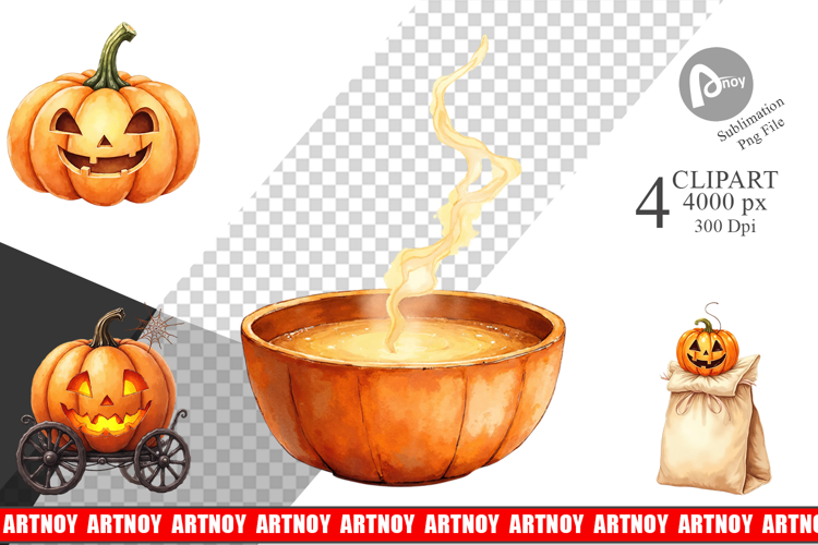 Halloween Vintage Lanterns Clipart