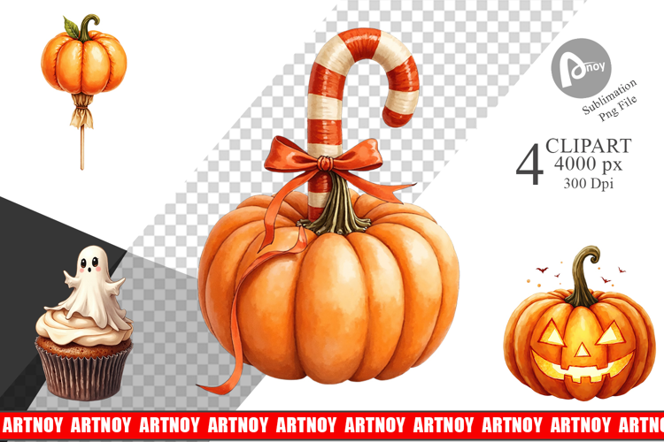 Halloween Vintage Lanterns Clipart