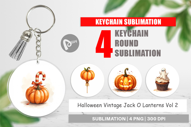 Halloween Vintage Lanterns Keychain
