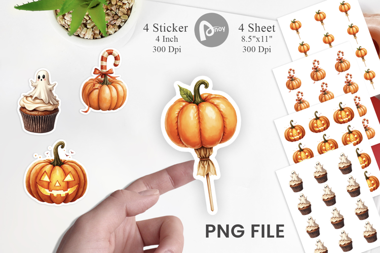 Halloween Vintage Lanterns Sticker