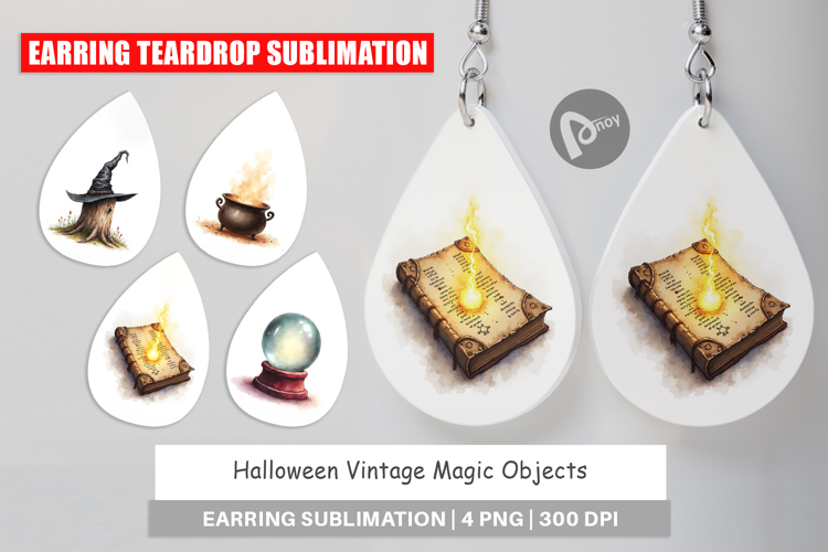 Halloween Vintage Objects Earring