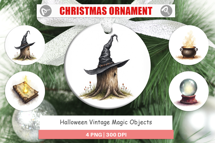 Halloween Vintage Objects Ornament