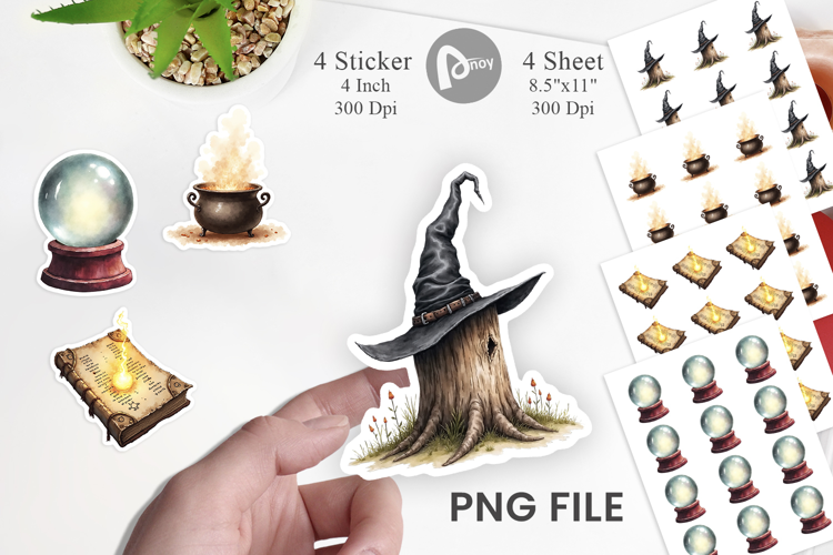 Halloween Vintage Objects Sticker