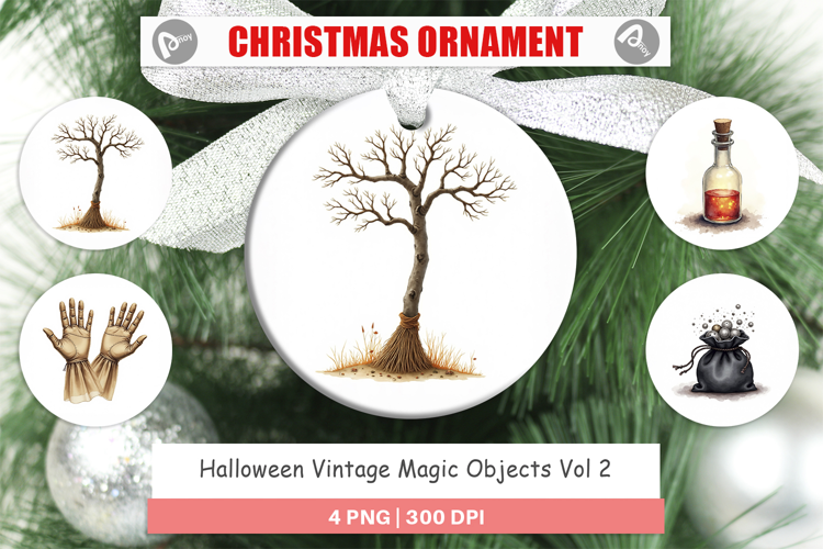 Halloween Vintage Objects Ornament