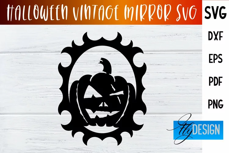 Halloween Vintage Pumpkin |Halloween Vintage Mirror Design