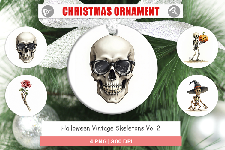 Halloween Vintage Skeletons Ornament