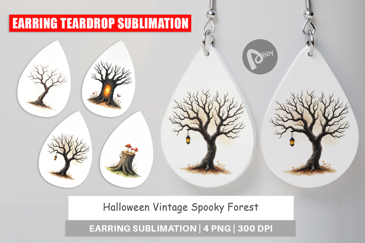 Halloween Vintage Forest Earring