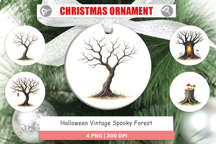 Halloween Vintage Forest Ornament