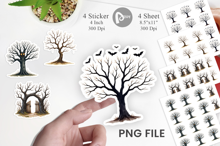 Halloween Vintage Forest Sticker