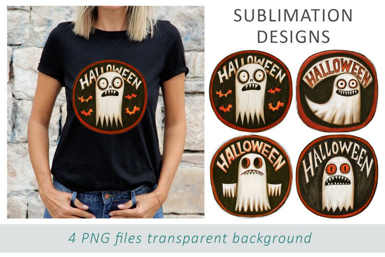 Vintage Halloween Sublimation PNG, Retro Halloween Clipart example image 1