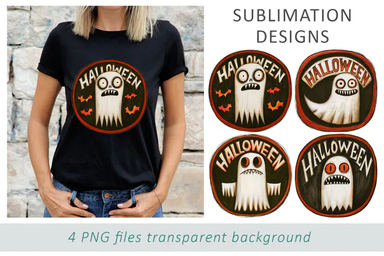 Vintage Halloween Sublimation PNG, Retro Halloween Clipart